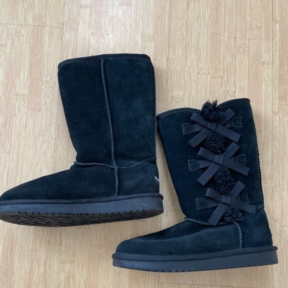 KOOLABURRA by Ugg Victoria bow tall girls boots Sz 3 - Picture 1 of 7